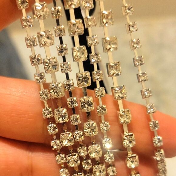 NWT Dauphines New York I Do Silver Crystal Headband Headpiece Bridal Goddess - Picture 9 of 11